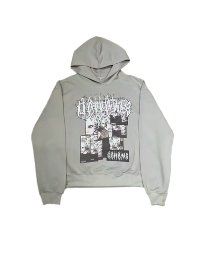 Gray Graphic Hoodie