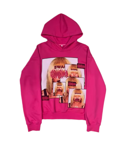 Pink Graphic Hoodie